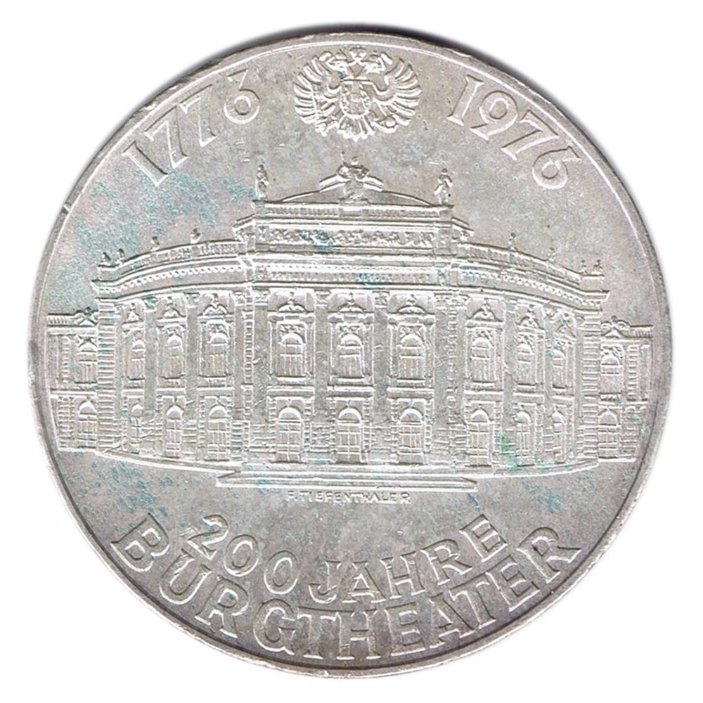 Austria 100 schillings 1976 Burgtheater. Plata  - 1