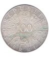 Austria 100 schillings 1976 Burgtheater. Plata  - 2
