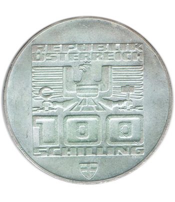 Austria 100 schillings 1976 Aros Olímpicos Innsbruck. Plata  - 2
