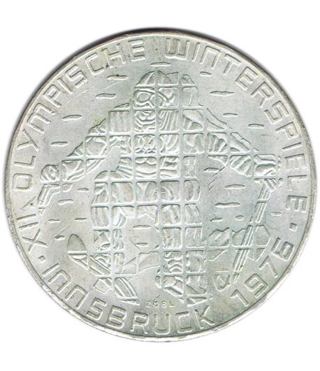 Austria 100 schillings 1976 Esquiador en Innsbruck. Plata  - 1