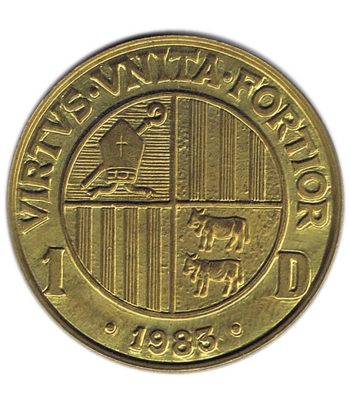 Moneda 1 Diner Andorra 1983 Bisbe d'Urgell.  - 2