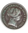 Isabel II 1 Real 1852 Barcelona. Plata.  - 1