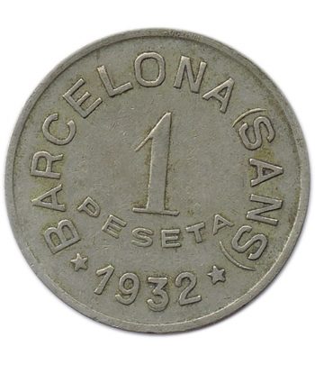 Moneda 1 peseta Cooperativa Obrera La Nueva Actividad. Sans.  - 1