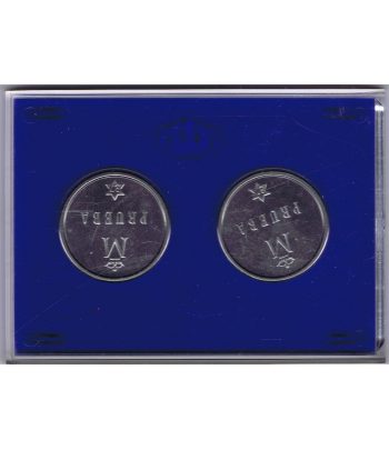 500 ptas. XXV Aniversario SSMM 1988. 2 Pruebas en acero.  - 2
