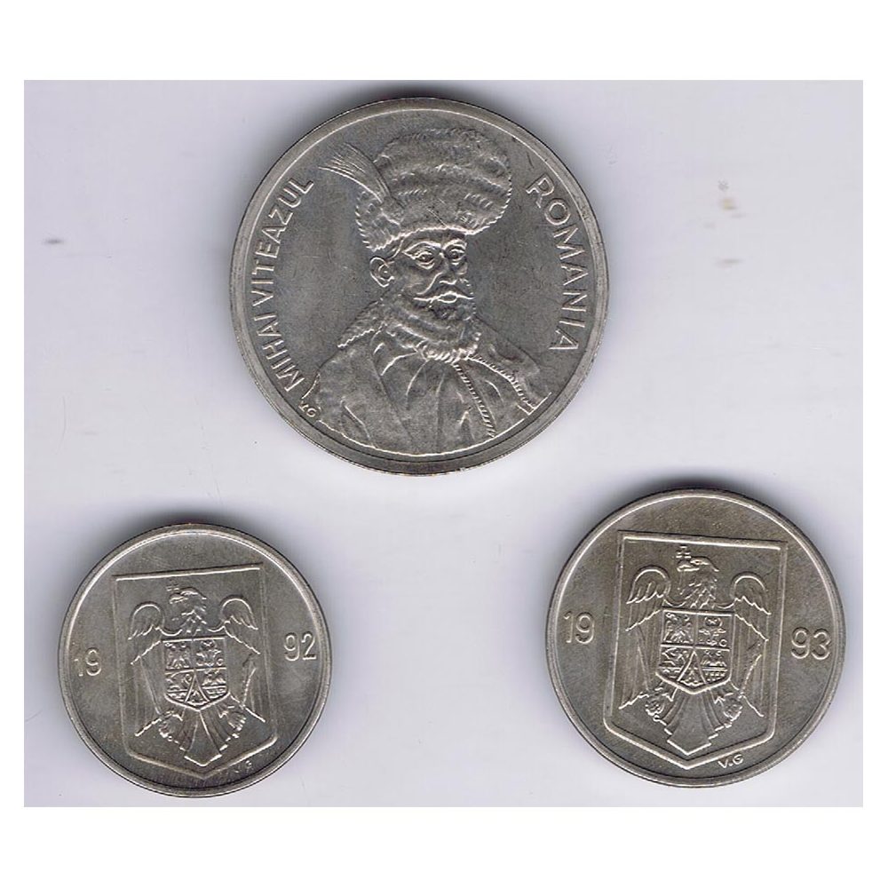Tira 3 Monedas Rumania. Varios años  - 1