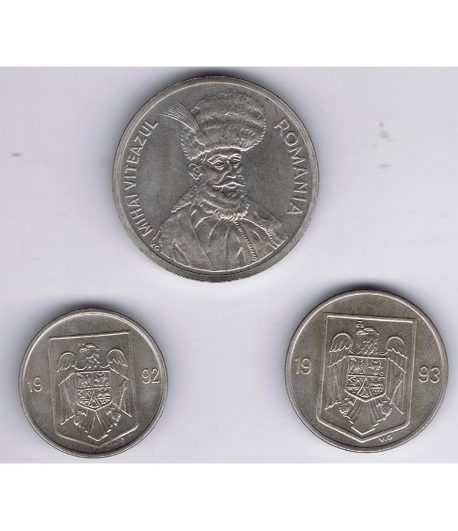 Tira 3 Monedas Rumania. Varios años  - 1
