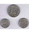 Tira 3 Monedas Rumania. Varios años  - 2