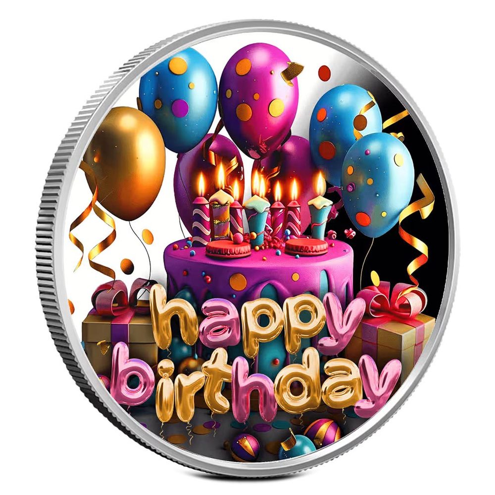 Moneda de plata 500 Francs Camerun 2025 Happy Birthday.  - 1