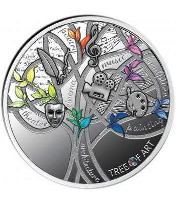 Moneda de plata 1$ Niue 2026 Árbol de las Artes.  - 1
