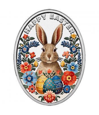 Moneda de plata 1$ Niue 2026 Huevo de Pascua.  - 1