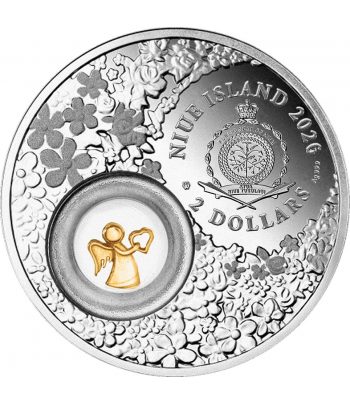Moneda de plata 2$ Niue 2026 Ángel Guardian.  - 2