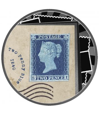 Moneda 500 Francs Camerún 2025 Sello Penny Blue. Plata  - 1