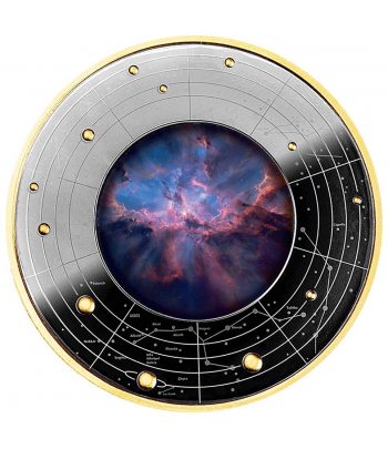 Moneda 500 Francos Camerún 2026 Nebulosa Estelar. Plata  - 1