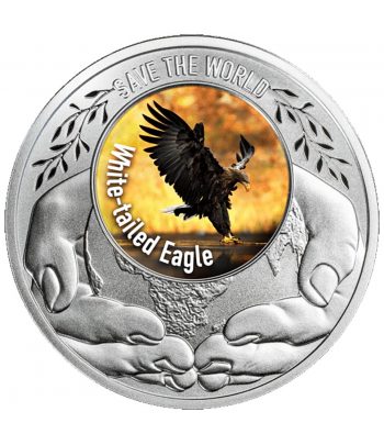 Moneda 500 Francs Camerun 2026 Águila cola blanca. Plata  - 1