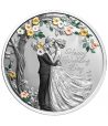 Moneda 1 Dollar Niue 2026 Feliz Día de la Boda. Plata  - 1