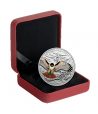 Moneda de plata 20$ Canadá 2016 Pájaro Carpintero.  - 3