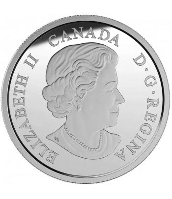 Moneda de plata 20$ Canadá 2016 Buho de las Nieves.  - 2