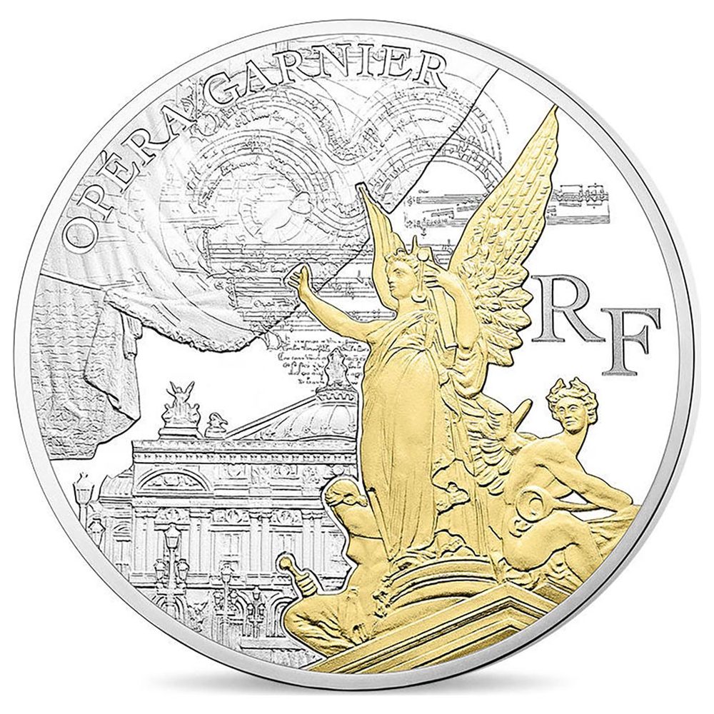 Francia 10€ 2016 Tesoros de Paris. Opera Garnier. Plata.  - 1