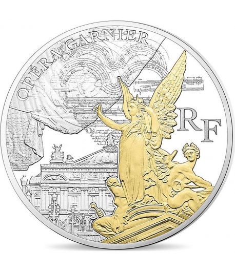 Francia 10€ 2016 Tesoros de Paris. Opera Garnier. Plata.  - 1
