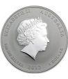 Moneda de plata 1$ Australia Lunar Dragón 2012. Dorado.  - 2