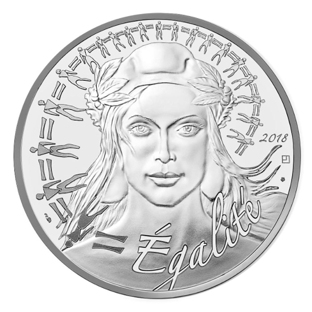 Francia 20€ 2018 Mariana. Egalité. Igualdad. Plata.  - 1