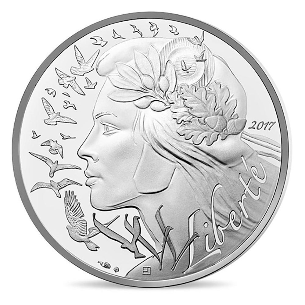 Francia 20€ 2017 Mariana. Liberté. Libertad. Plata.  - 1