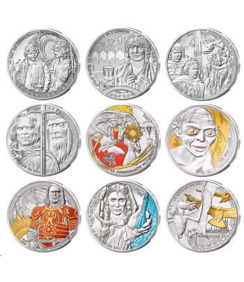 Monedas 10 euros de plata Francia año 2026 Señor de los Anillos. Estuche  - 3