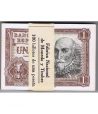 Taco de 100 billetes. 1 Peseta 1953/07/22. SC.  - 1