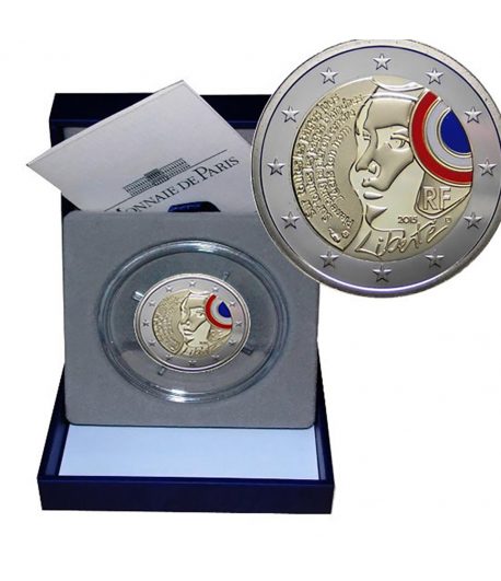 moneda 2 euros Francia 2015 Fiesta Federación. Proof  - 1