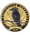 Moneda de plata 1$ Australia Kookaburra 2009. Dorada  - 1