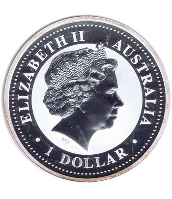 Moneda de plata 1$ Australia Kookaburra 2009. Dorada  - 2