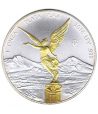 Moneda de plata Mexico 2016 Libertad Dorada.  - 1