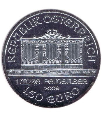 Moneda de plata 1,5 euros Austria Filarmonica 2016. Rodio.  - 2