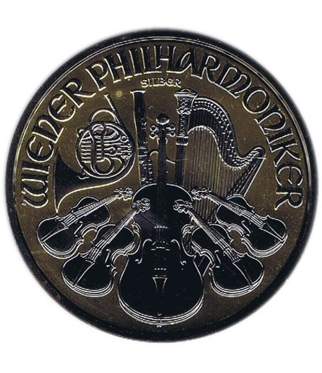 Moneda de plata 1,5 euros Austria Filarmonica 2016. Rutenio  - 1