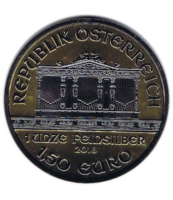 Moneda de plata 1,5 euros Austria Filarmonica 2016. Rutenio  - 2