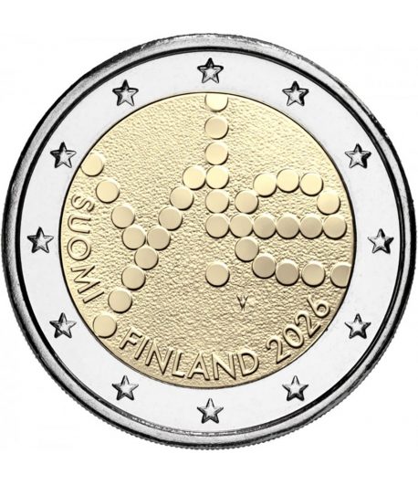 moneda 2 euros Finlandia 2026 Yle Radio.  - 1