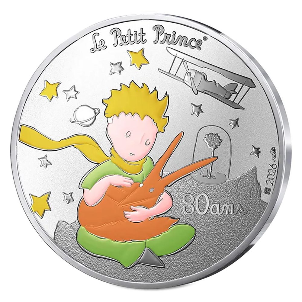 Moneda 10 euros de plata Francia año 2026 El Principito. Color  - 1