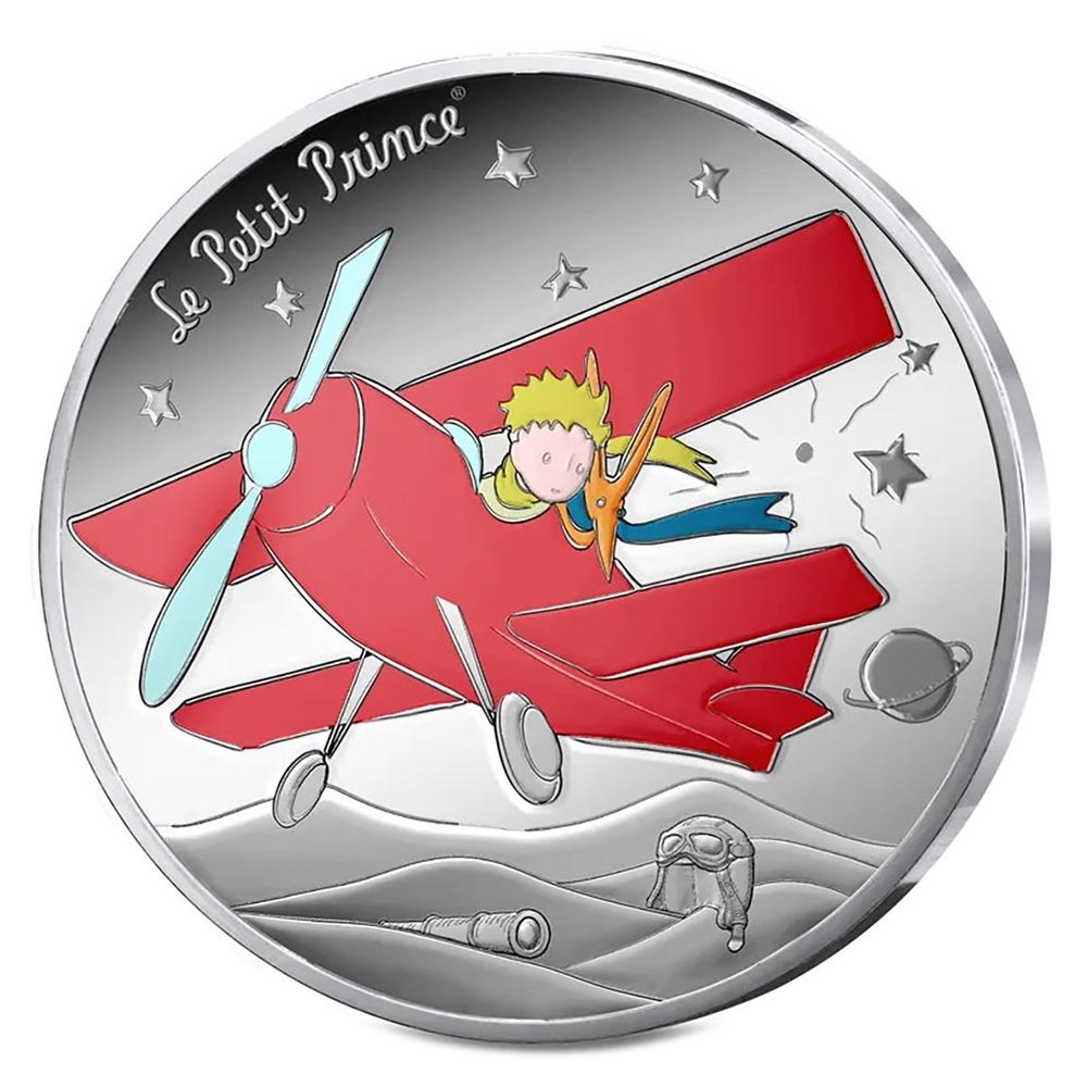 Moneda 10 euros de plata Francia año 2026 El Principito. El Avión.  - 1