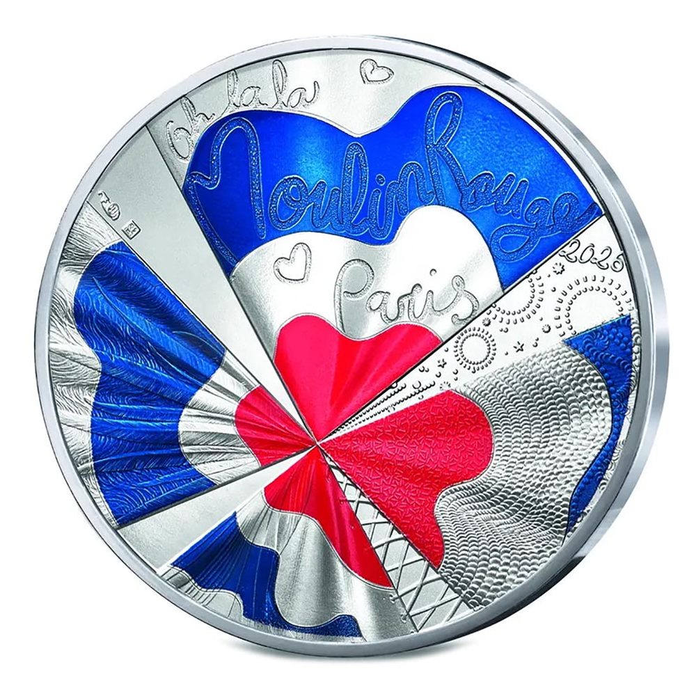 Moneda 10 euros de plata Francia año 2026 Moulin Rouge. Color  - 1