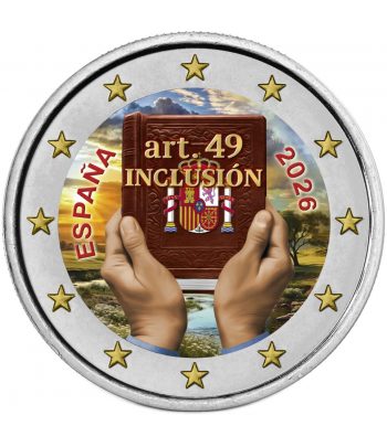 moneda 2 euros España 2026 Inclusión. Color A  - 1