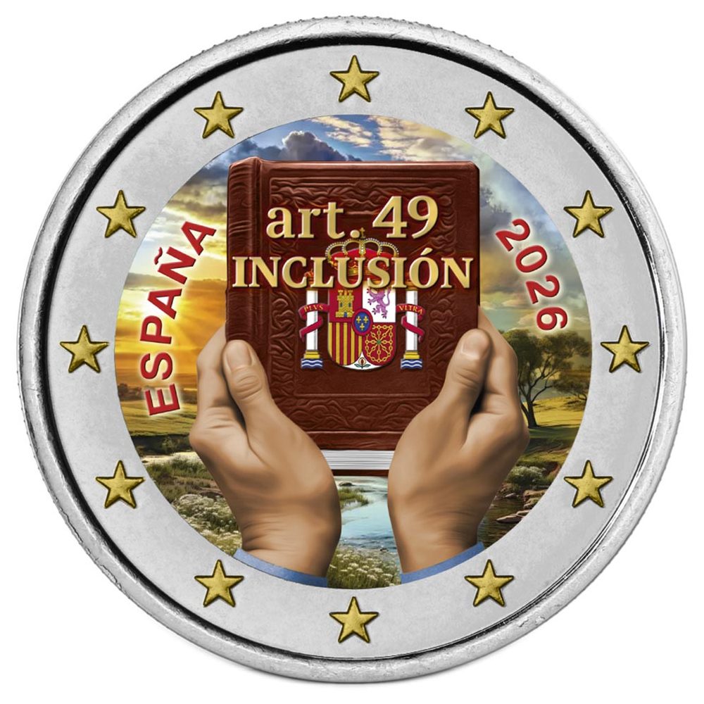 moneda 2 euros España 2026 Inclusión. Color A  - 1