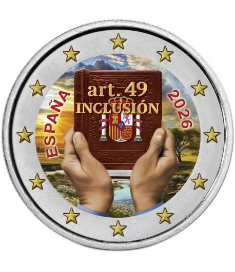 moneda 2 euros España 2026 Inclusión. Color A  - 1