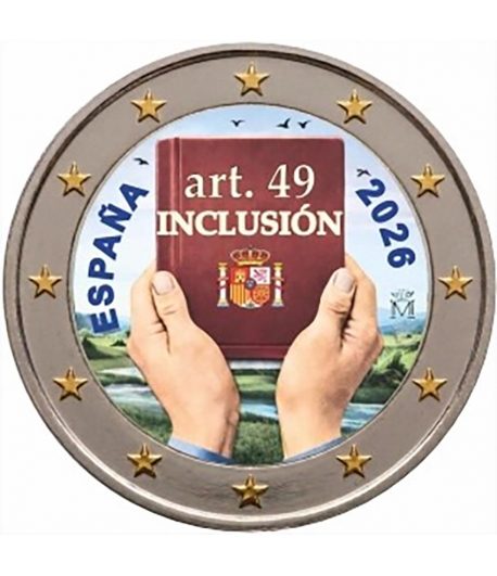 moneda 2 euros España 2026 Inclusión. Color B  - 1