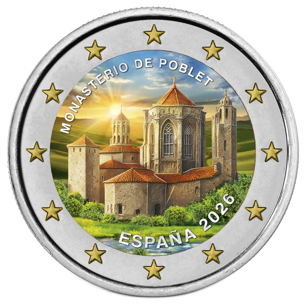 moneda 2 euros España 2026 Monasterio de Poblet. Color A  - 1