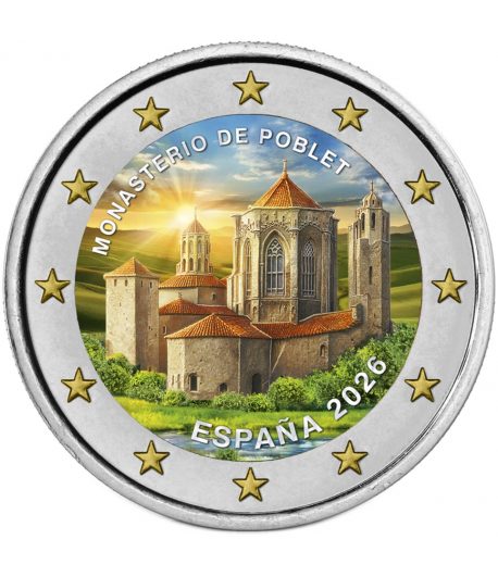 moneda 2 euros España 2026 Monasterio de Poblet. Color A  - 1
