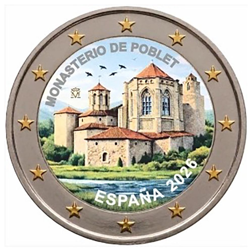 moneda 2 euros España 2026 Monasterio de Poblet. Color B  - 1