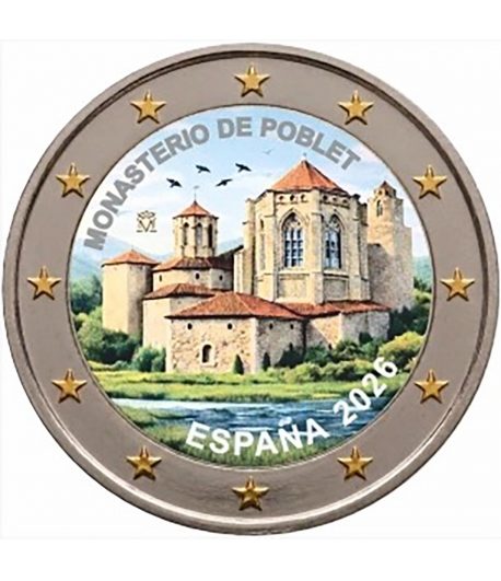 moneda 2 euros España 2026 Monasterio de Poblet. Color B  - 1