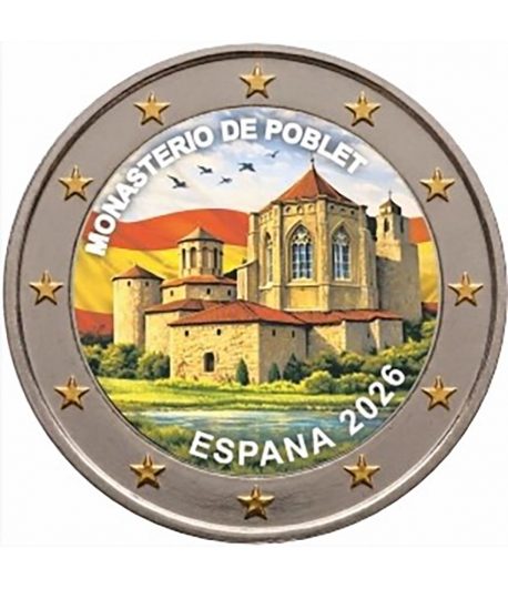 moneda 2 euros España 2026 Monasterio de Poblet. Color C  - 1