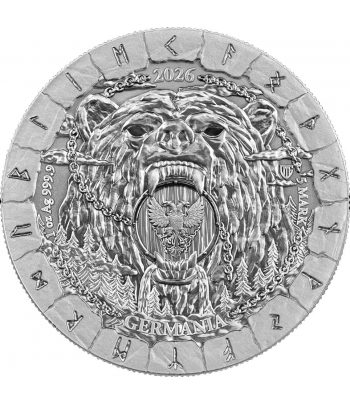 Moneda de plata Alemania 5 Mark 2026 Bodvar.  - 2
