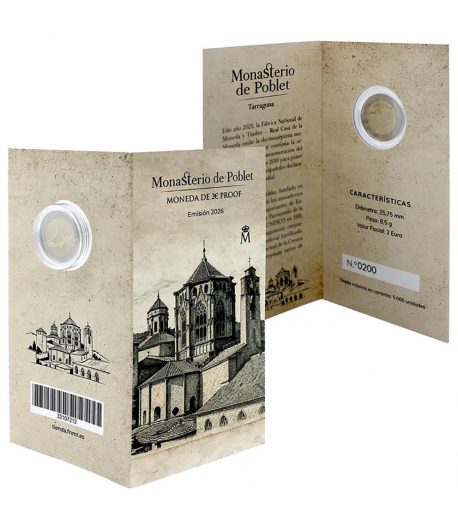 Euroset España 2 euros 2026 Monasterio Poblet. Proof  - 1